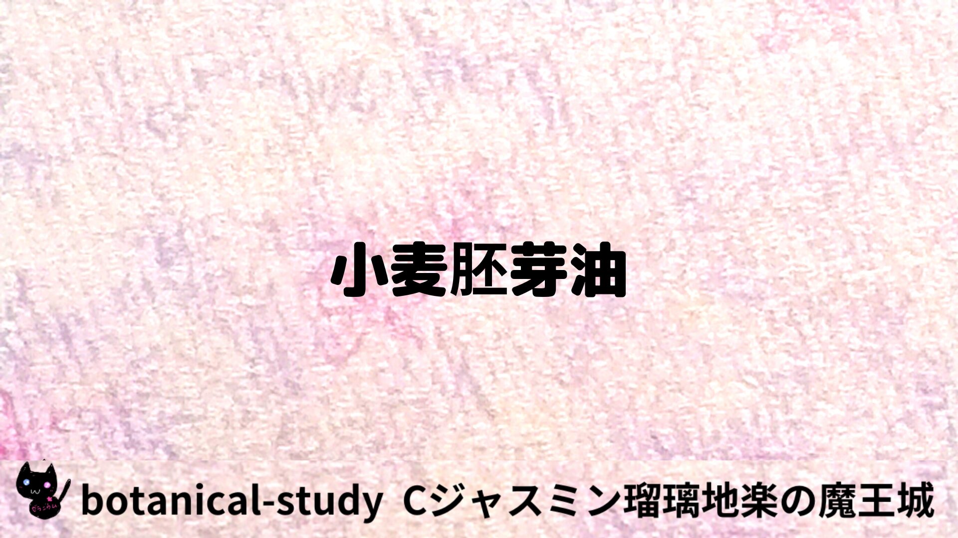 小麦胚芽油のアロマハーブプチ辞典用アイキャッチ＠botanical-study