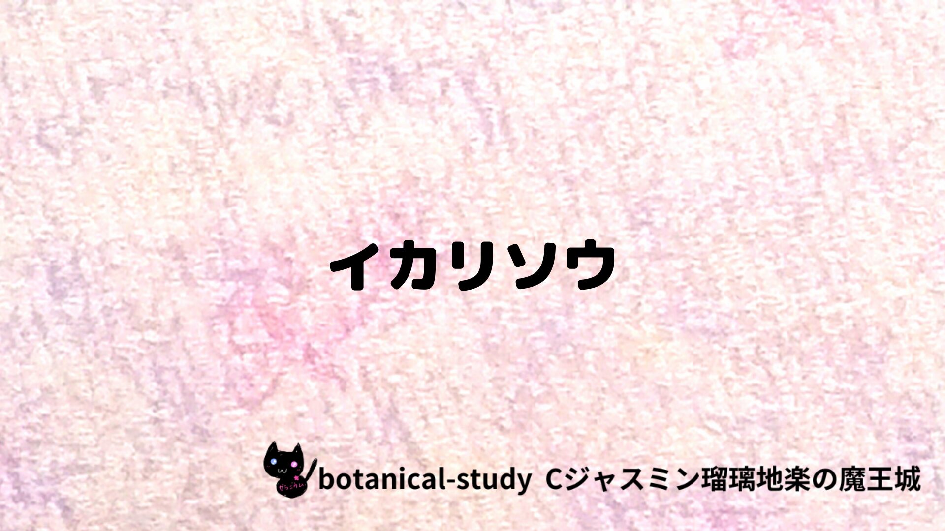 イカリソウのアロマハーブプチ辞典クイズ用アイキャッチ＠botanical-study/ハーブ