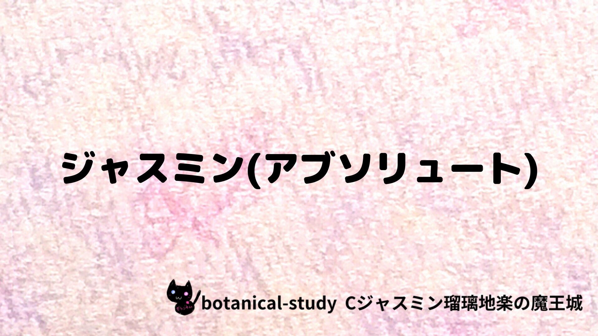 ジャスミン（アブソリュート）のアロマハーブプチ辞典クイズ用アイキャッチ＠botanical-study