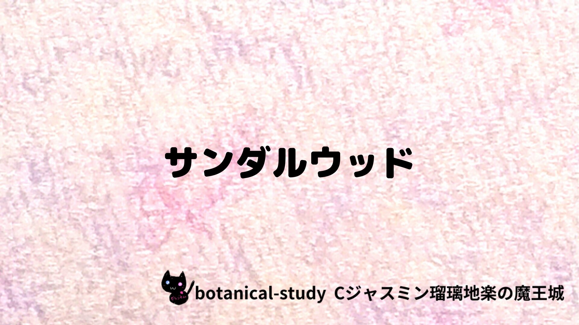 サンダルウッドのアロマハーブプチ辞典クイズ用アイキャッチ＠botanical-study