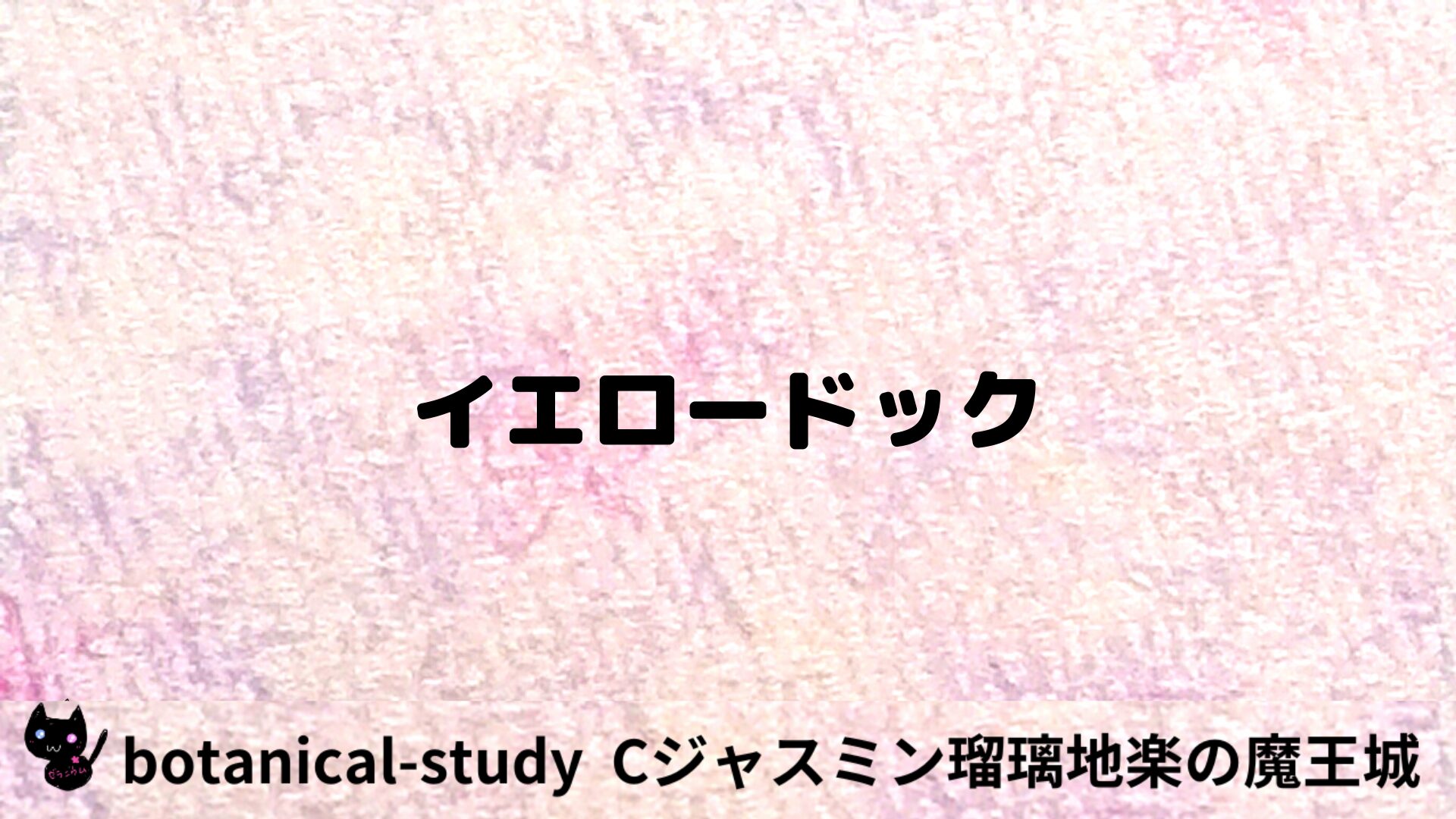 イエロードックのアロマハーブプチ辞典用アイキャッチ＠botanical-study/ハーブ