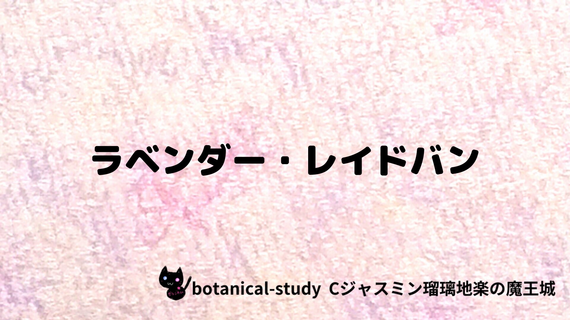 ラベンダー・レイドバンのアロマハーブプチ辞典クイズ用アイキャッチ＠botanical-study