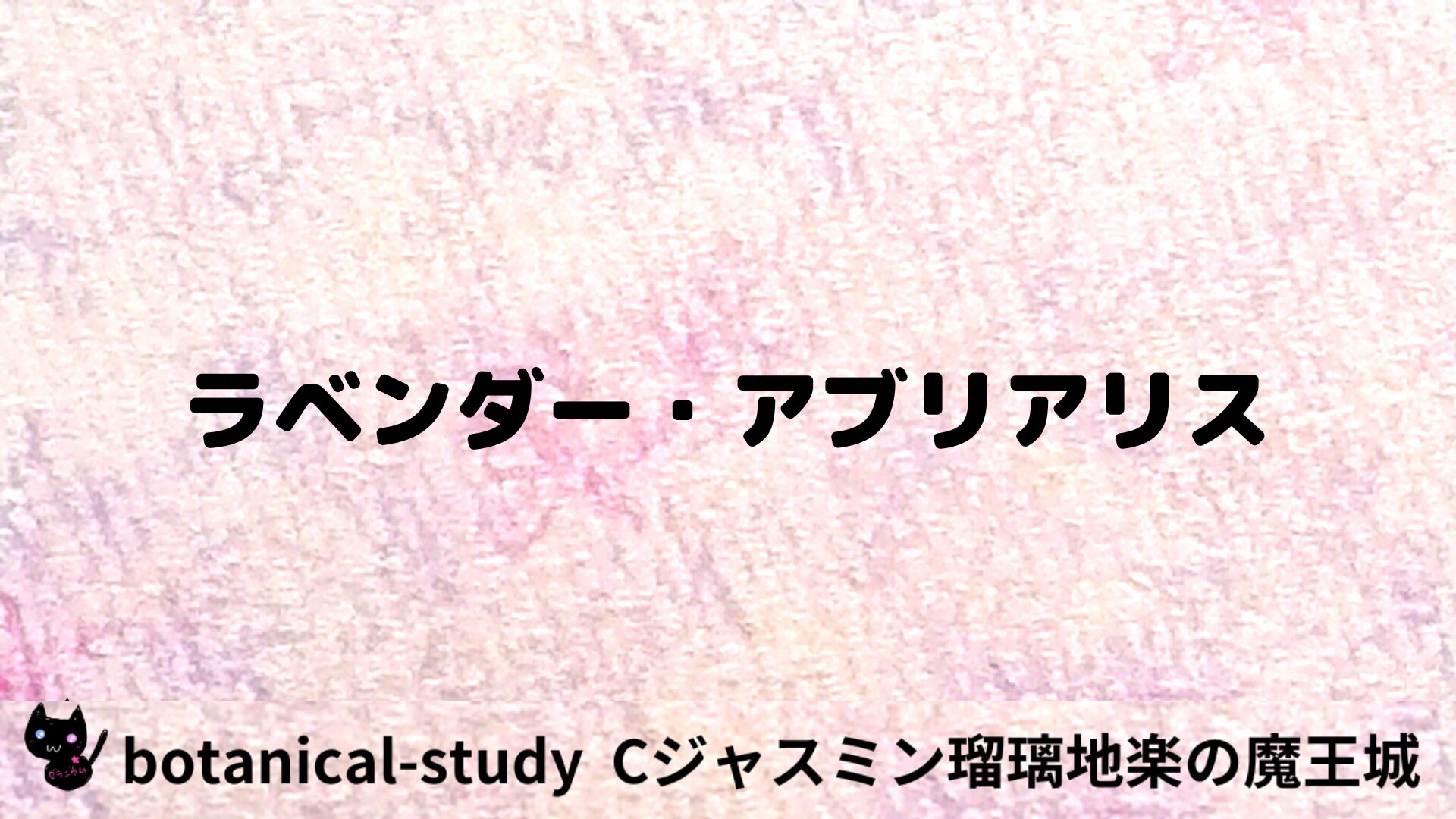 ラベンダー・アブリアリスのアロマハーブプチ辞典用アイキャッチ＠botanical-study