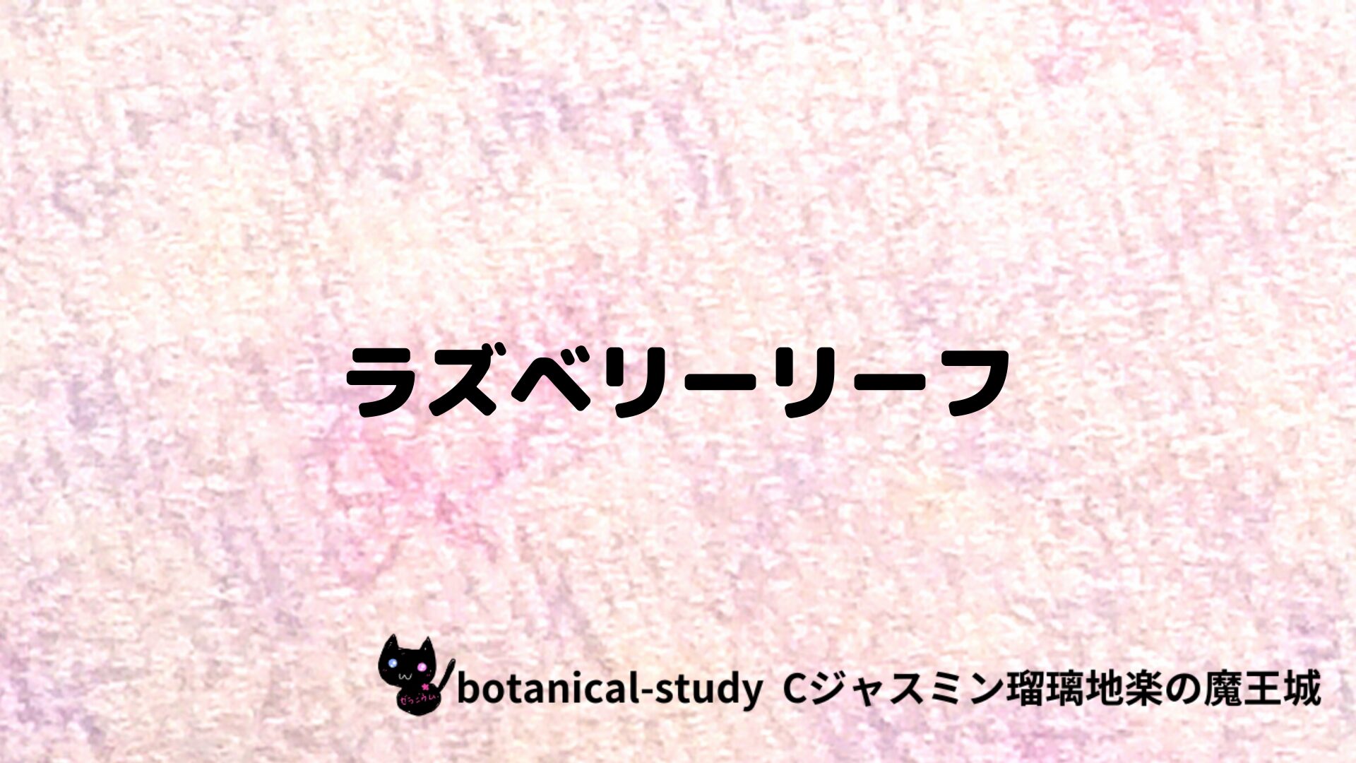 ラズベリーリーフのアロマハーブプチ辞典クイズ用アイキャッチ＠botanical-study/ハーブ