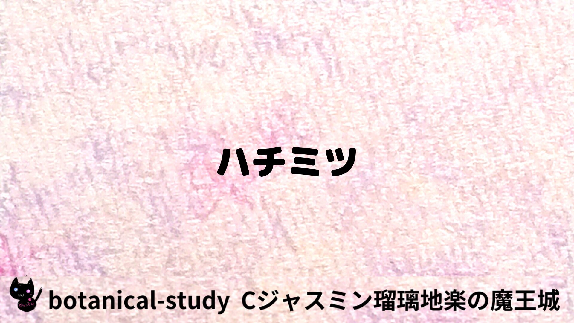 ハチミツのアロマハーブプチ辞典用アイキャッチ＠botanical-study