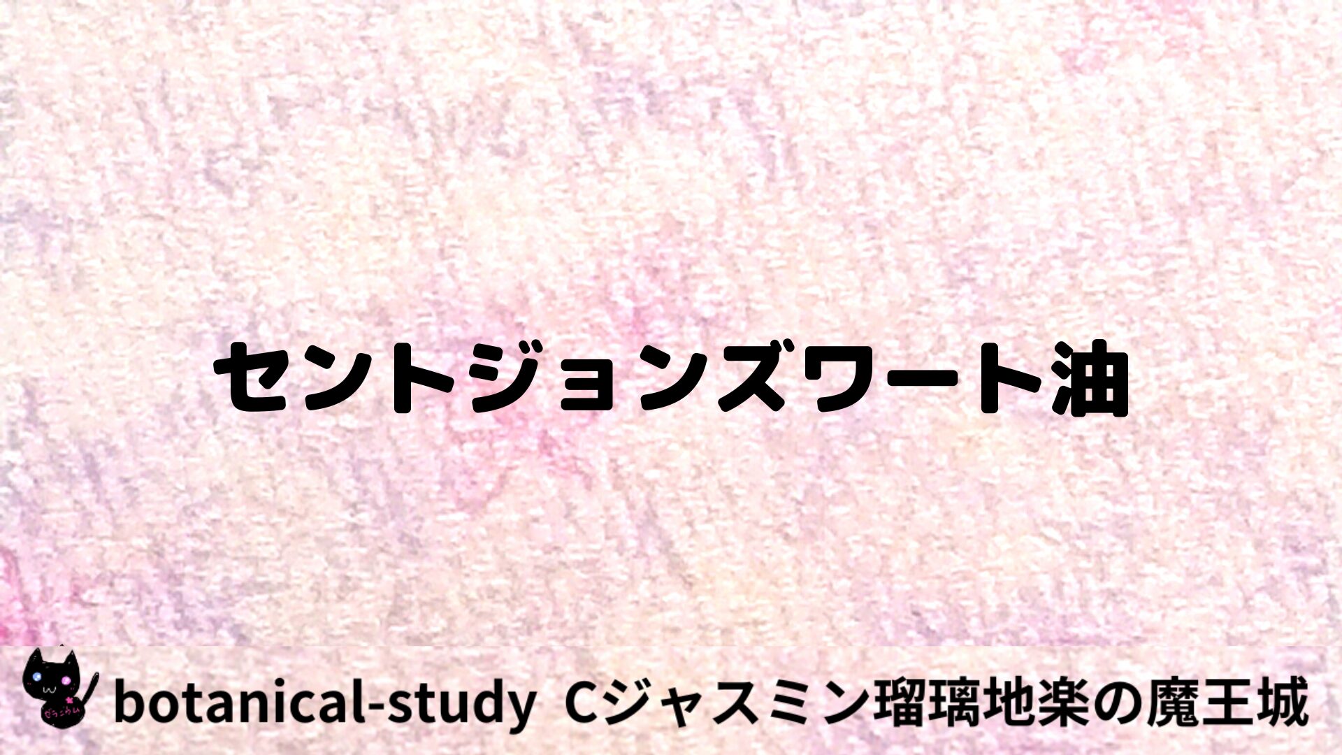 セントジョンズワート油のアロマハーブプチ辞典用アイキャッチ＠botanical-study