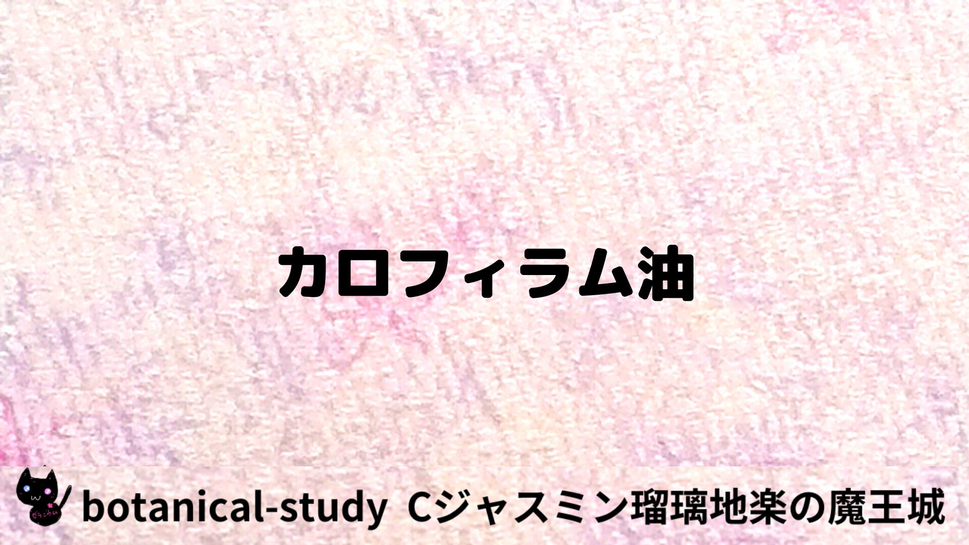 カロフィラム油のアロマハーブプチ辞典用アイキャッチ＠botanical-study