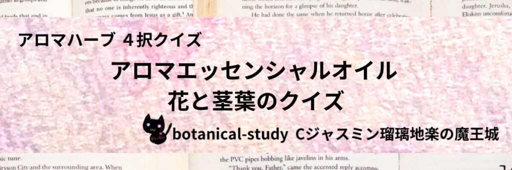 花と茎葉/アロマエッセンシャルオイル/カテゴリー＠botanical-study
