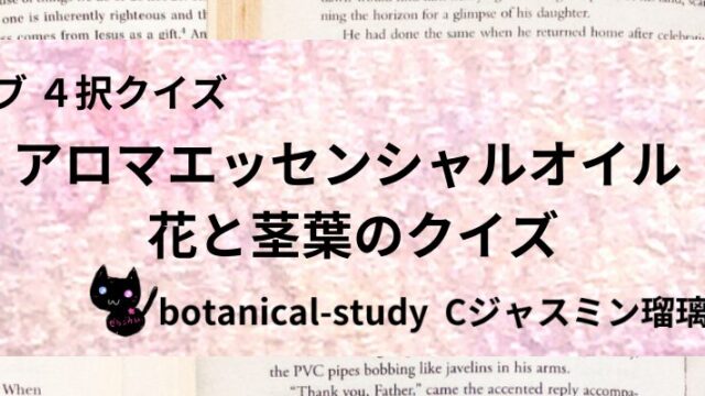 花と茎葉/アロマエッセンシャルオイル/カテゴリー@botanical-study
