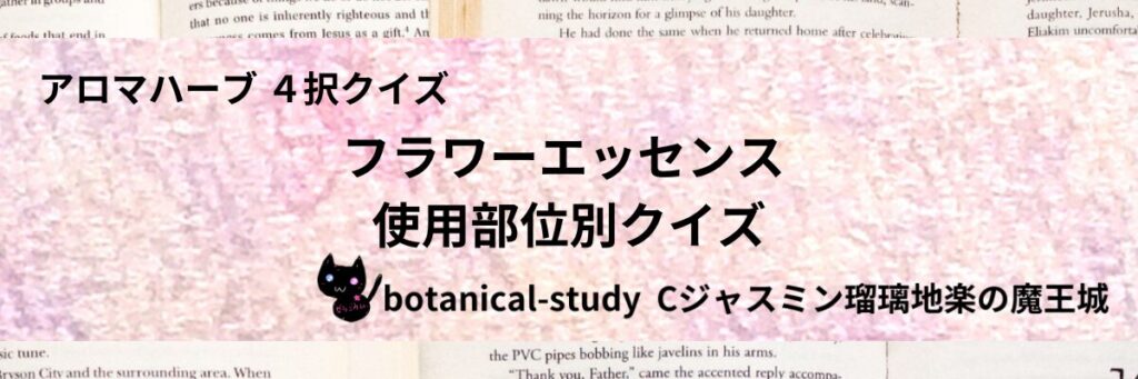 フラワーエッセンスの使用部位別/フラワーエッセンス/カテゴリー＠botanical-study