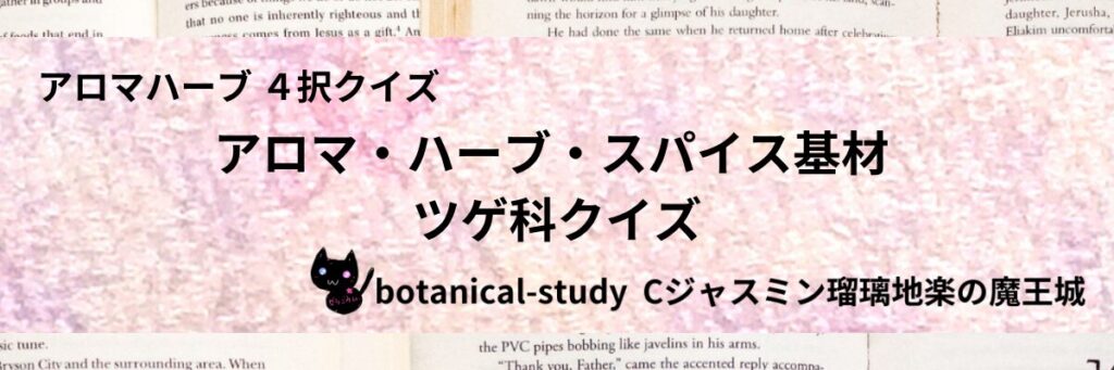 ツゲ科/アロマハーブスパイス基材/カテゴリー＠botanical-study