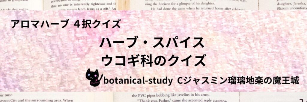 ウコギ科/ハーブ・スパイス/カテゴリー＠botanical-study