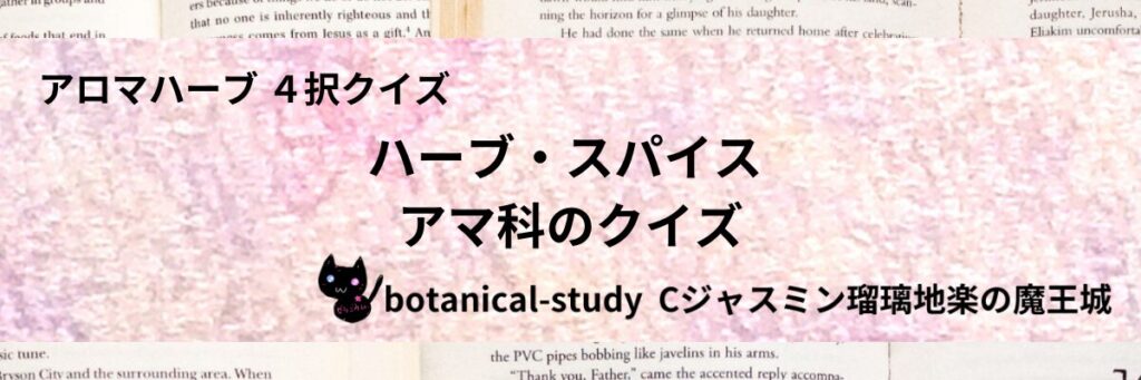 アマ科/ハーブ・スパイス/カテゴリー＠botanical-study