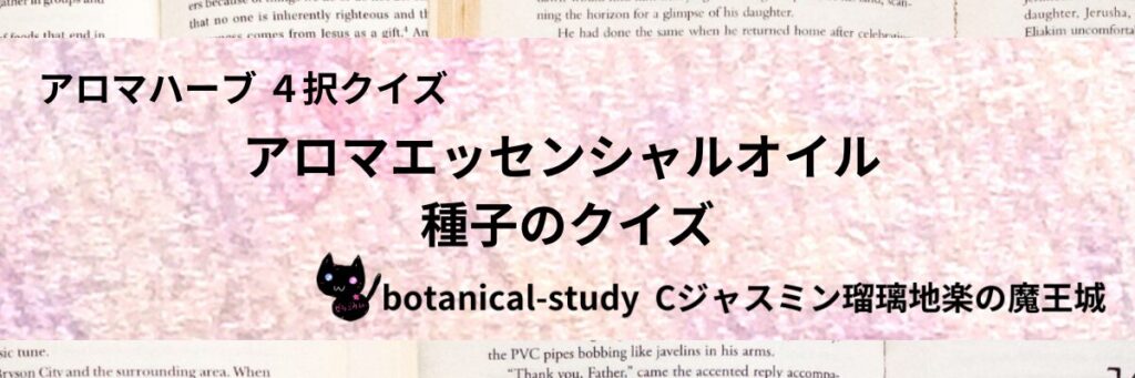 種子/アロマエッセンシャルオイル/カテゴリー＠botanical-study