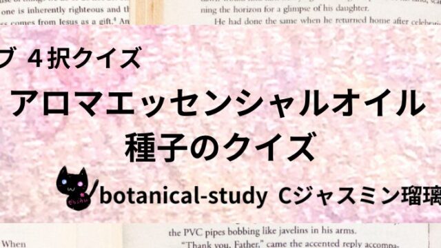 種子/アロマエッセンシャルオイル/カテゴリー@botanical-study
