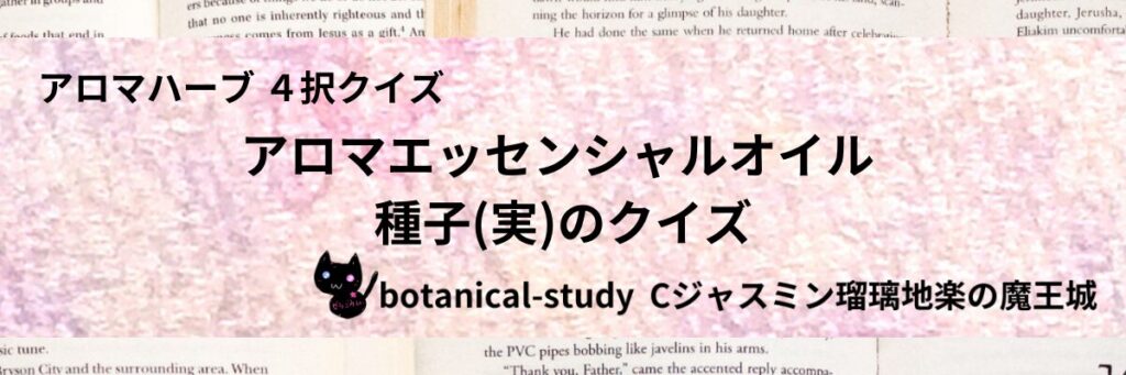 種子(実)/アロマエッセンシャルオイル/カテゴリー＠botanical-study
