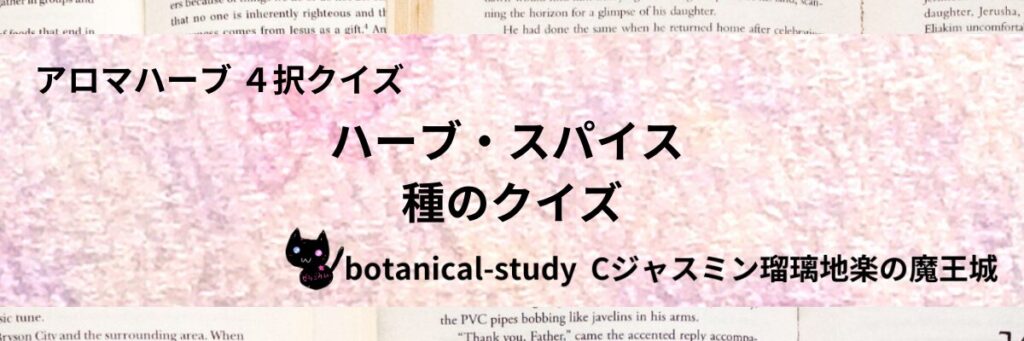 種/ハーブ・スパイス/カテゴリー＠botanical-study