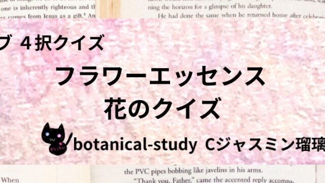 花/フラワーエッセンス/カテゴリー@botanical-study