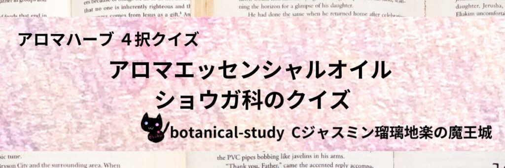 ショウガ科/アロマエッセンシャルオイル/カテゴリー＠botanical-study