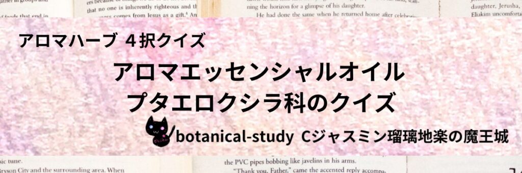 プタエロクシラ科/アロマエッセンシャルオイル/カテゴリー＠botanical-study