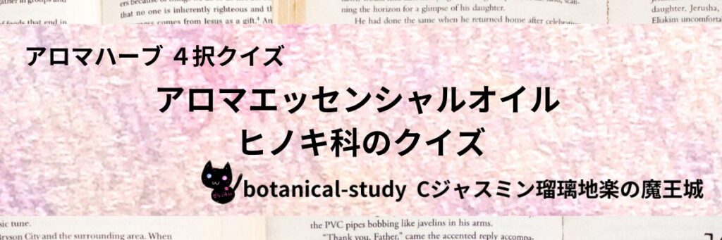 ヒノキ科/アロマエッセンシャルオイル/カテゴリー＠botanical-study