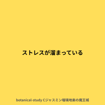 ストレスが溜まっている