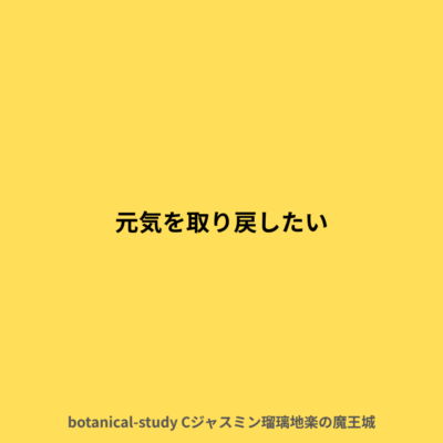 元気を取り戻したい 