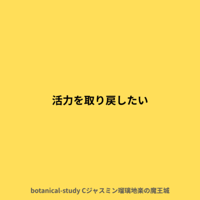 活力を取り戻したい