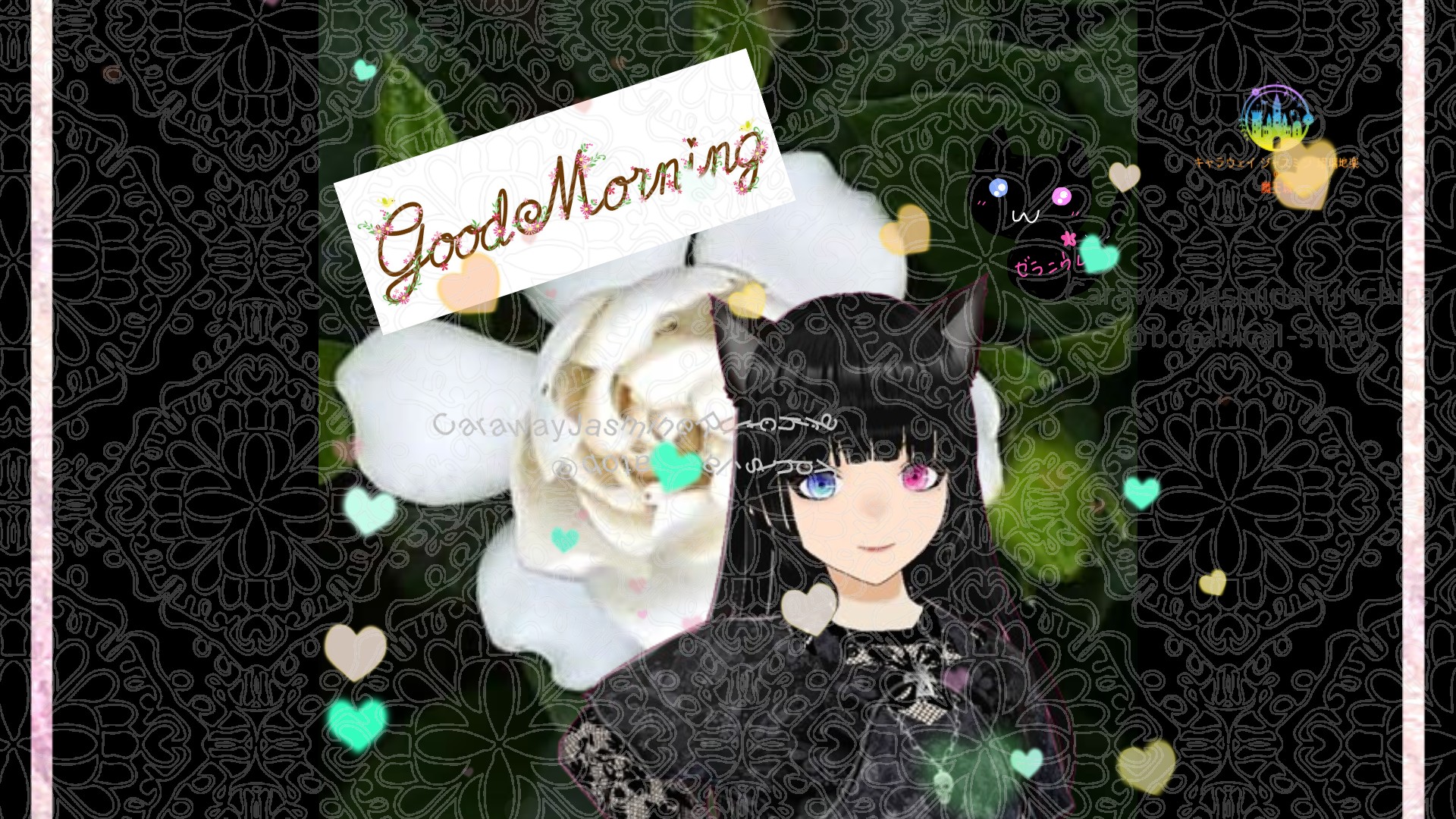 「クチナシ」とCジャスミン瑠璃地楽の今日の誕生花B-5月6日＠botanical-study