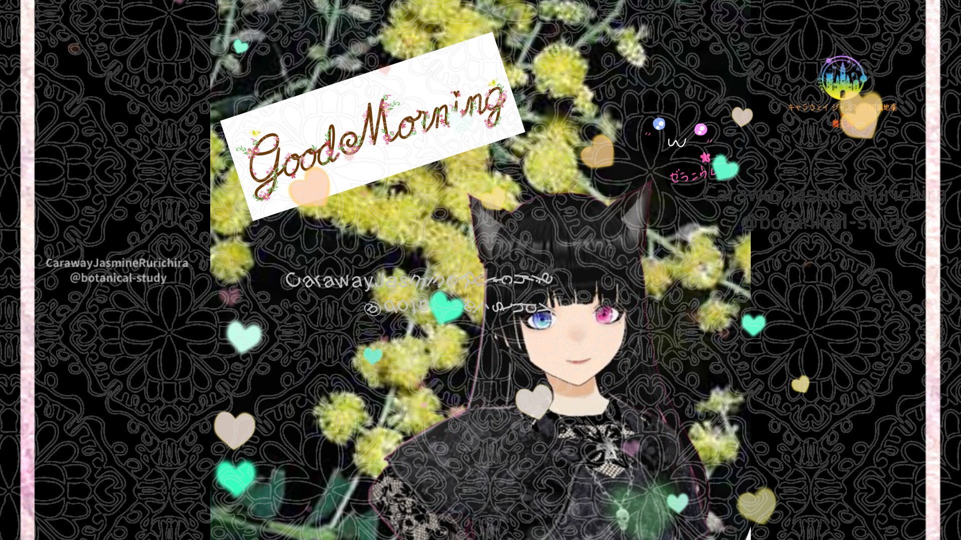 「アカシア」とCジャスミン瑠璃地楽の今日の誕生花B-2月14日＠botanical-study