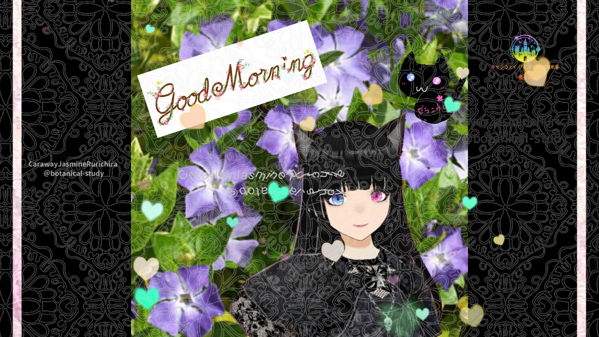 「ツルニチニチソウ」とCジャスミン瑠璃地楽の今日の誕生花B-2月24日＠botanical-study