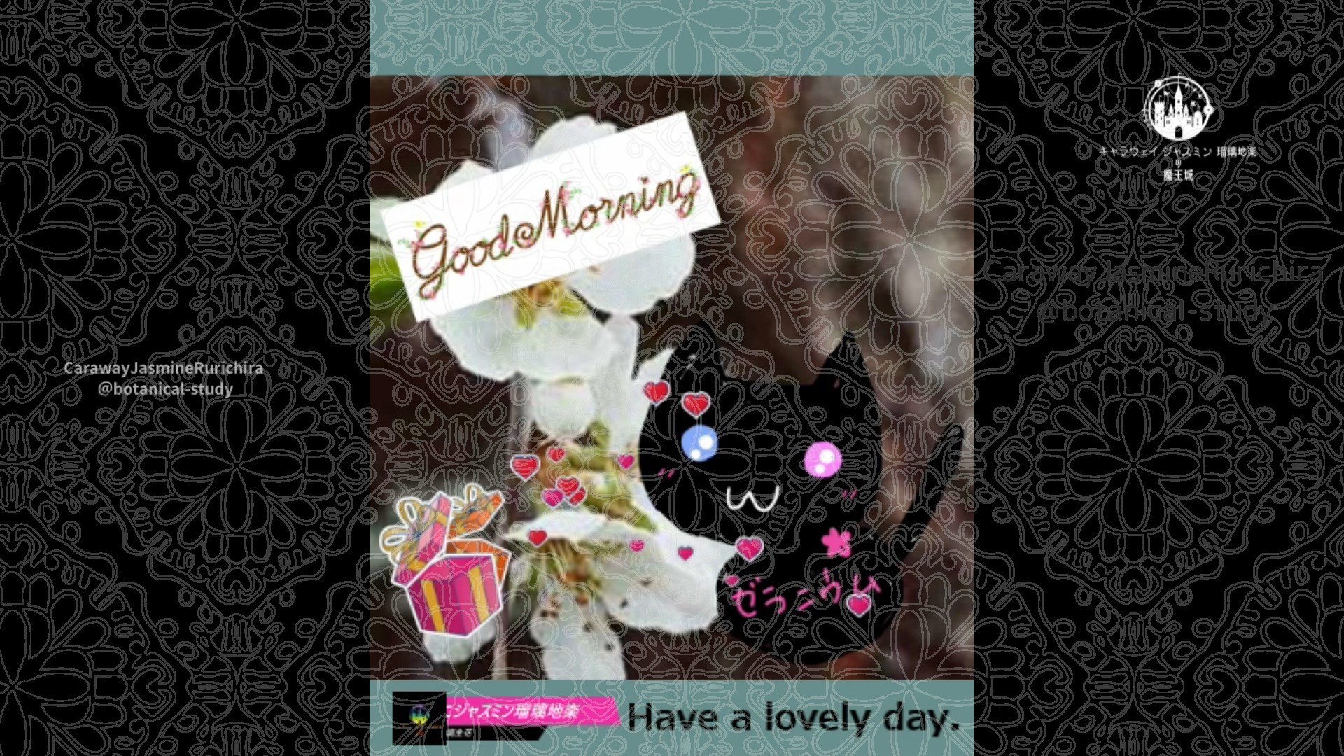 「スモモ」3月29日Rゼラニウム瑠璃地楽と今日の誕生花とおはようメッセージ＠botanical-study